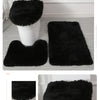 3PCS/set Solid Color Home Carpets Toilet Lid Cover Rugs Kit Non-slip Foot Mat for Bathroom Floor Bath Rug Foot Mat
