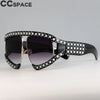 45448 Goggles Sunglasses Women Luxury Shades Pearl Glasses Frame Red Mirror Glasses Oversized UV400 Brand Glasses Female