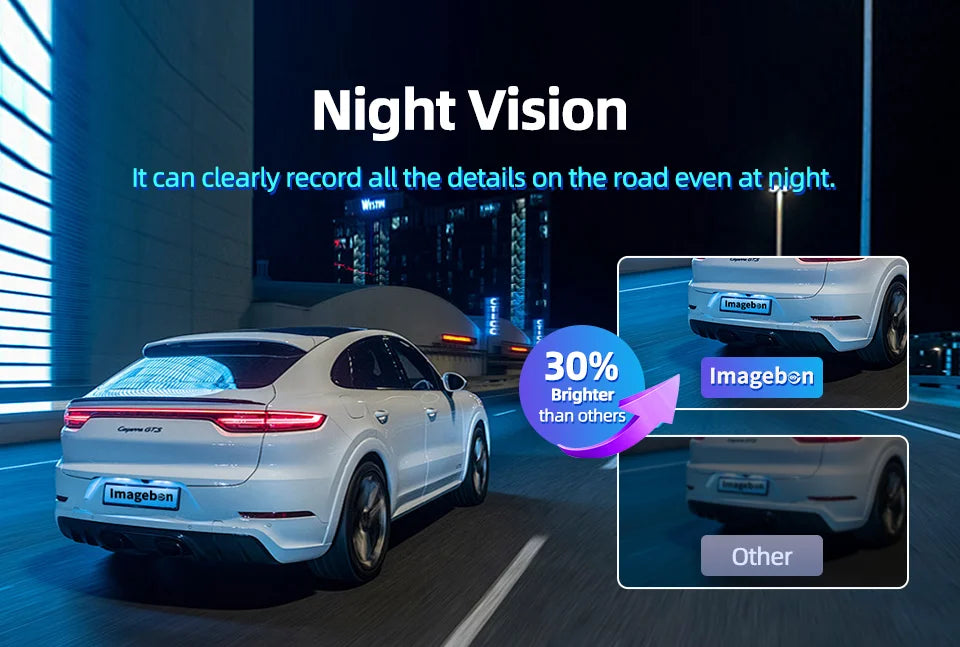 New Imagebon 11.4″ H70 Pro 4K ADAS QLED In-cell Display Car DVR Wireless CarPlay & Android Auto Night Vision AUX FM Dash Camera
