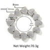 UWIN Jumbo Iced Out Heart Bracelet for Women Paved Setting Cubic Zirconia Bangle for Men Hip Hop Jewelry for Gift