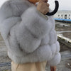 2025 MAOMAOKONG Natural Real Fox Fur Coat Women Winter Long Sleeve Luxury Raccoon Fur Jackets Thick Top Female Furry Coat Vest