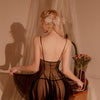 Sexy Elegant Lingerie Nightgowns Perspective Women Elegant Nightwear Lace Trim Sleepwear Woman Sleeveless Suspender Nightdress