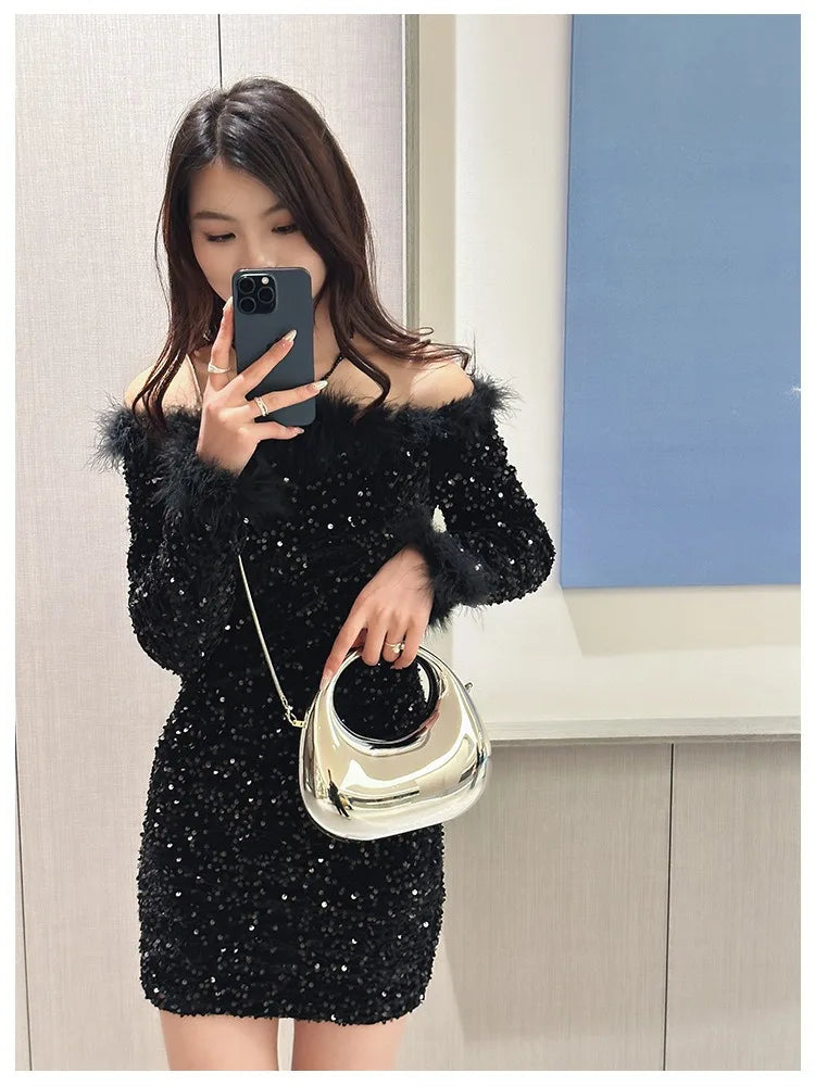 Luxury Designer Evening Clutch Clear Acrylic Women Handbags Fashion Shoulder Bag Half Moon Wedding Purses Party Tote Ladies 2025