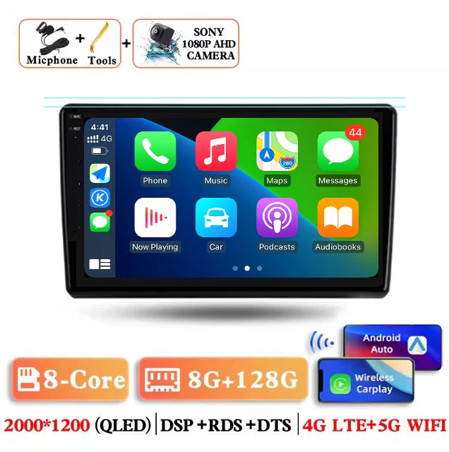 Android 14 Carplay Auto Car Radio for Hyundai H1 Grand Starex 2007 2008 2009 2010 2011-2015 Multimedia Video Player GPS Stereo