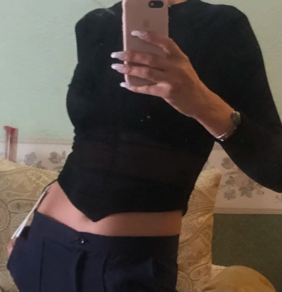 Summer Women T Shirt Girls T-Shirt Woman Clothes Long Sleeve Tops Spring Black Slim Tshirt Female Crop Top Tee Sexy Skinny Y2k