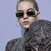 Retro Fashion Punk Square Sunglasses For Women Men Ins Popular Small Frame Silver Sun Glasses Trending Shades UV400 Ladies Eye