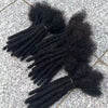 100% Human Hair Loc Extensions Full Handmade Dreadlock Extensions Wholesale 0.6cm Width Natural Black Extension For Women Men