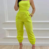 Elegant Women's jumpsuit 2024 Summer Fashion Strap Hollow Sexy Off waist Printed jumpsuit