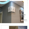 Creative Light Sensor Corner Wall Clock Square Simple Double Sided Wall Clock with Arabic Numeral Scale Analog Silent Wall Clock