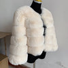 Damenmode Kunstpelzmantel superheiß Herbst Winter Damen kurze Kunstfuchsjacke flauschig hohe Qualität 7XL Damen Pelzmäntel