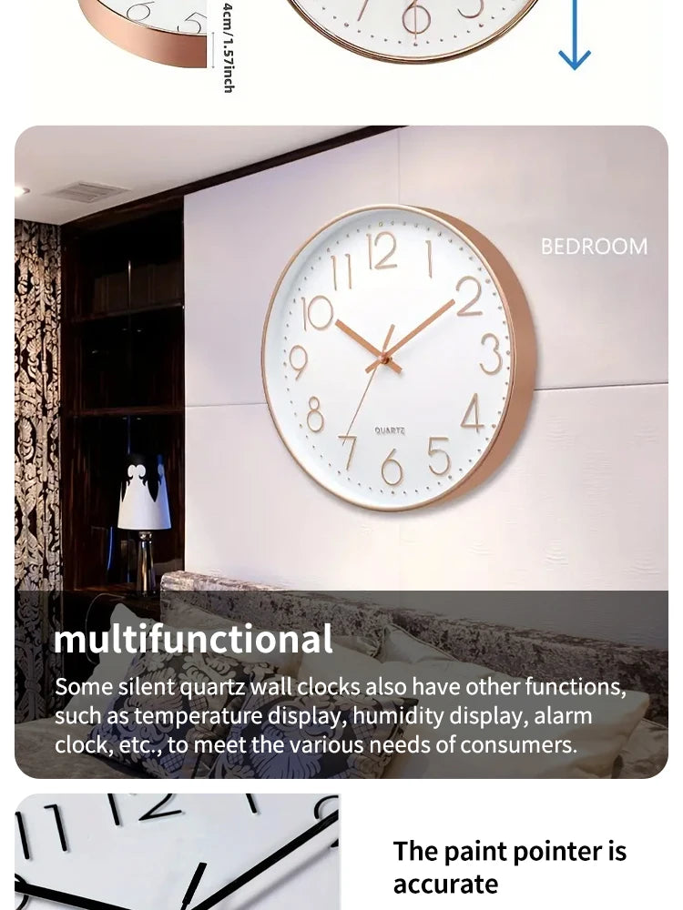 8 Inch Mute Wall Clock Simple Digital Wall Clock Home Decorations Cubic Digital Clock Quartz Wall Clock