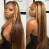 P4/27 Color Highlight Wigs 13x4 Lace Frontal Wig For Women Straight Lace Front Human Hair Wigs Preplucked Wig 100% Human Hair