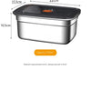 Stainless Steel Camping Lunch Box Sealed Leak-proof Bento Box Microwave Suitable Large Capacity Refrigerator Freezer Storage Box