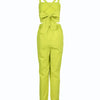 New Summer Fashion Printed Sleeveless Jumpsuit Sexy Hollow Backless Lace Up Long Jumpsuits Elegant Casual Jumpsuit With Pocket