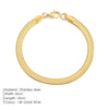 eManco Stainless Steel Adjustable Classic Snake Chain Bracelet Women's Gold Plated Jewelry Wholesale