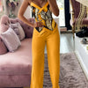 2 Piece Sets Women Outfit Sexy One Shoulder Ruched Top & Casual Straight Leg Pants Suits for Female Spring 2024 Fashion New
