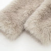 TRAF 2024 Women Fashion Cropped Faux Fur Jacket Coat Long Sleeve Front Snap-button Female Outerwear Chic Lapel Collar Thick Coat