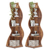 Tribesigns Corner Shelf, Modern 5-Tier Wall Corner Bookshelf, Stylish Corner Small Bookcase Storage Rack Plant Stand