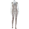 Joskaa Leopard Print Jumpsuits Women Hipster Sexy Spaghetti Strap Sleeveless Body-Shaping Rompers 2025 Party Clubwear Streetwear
