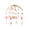 Baby Wooden Bed Bell Cartoon Rabbit Mobile Hanging Rattles Toy Hanger Crib Mobile Bed Bell Wood Toy Holder Arm Bracket Kid Gifts
