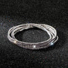 5Pcs/Lot Elastic Crystal Bracelets 2mm Charming Gold Color Crystal Rhinestones Metal Bangle Bracelet Jewelry DIY Gift