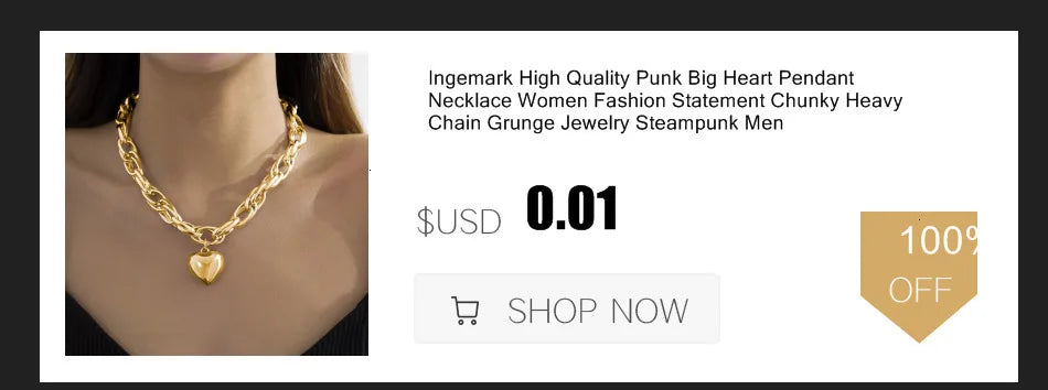 Ingemark Exaggerated Chunky Heavy Metal Twisted Torques Choker Necklace for Women Spiral Big Chain Grunge Jewelry Steampunk Men