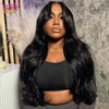 Ash Blonde 180 Density Body Wave Human Hair Wigs with Baby Hair 13x4 13X6 Transparent Lace Frontal Wig Pre Plucked Pure Color