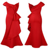 Elegant Dresses for Women One Shoulder Sleeveless Ruffles Mermaid Floor Length Luxury Birthday Party Dinner Vestidos Mujer Dress