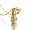 Greatera Gold Color Chunky Balloon Bubble Initial Letter Pendant Choker Necklaces for Women Custom Personalized Jewelry