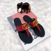 2025 High quality jacquard embroidery thick sole wedge sandals set feet women's fashion casual flip-flops