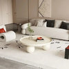 Nordic Combination Bedroom Coffee Table Simple Light Luxury Household Cream New Round Living Room Modern Small Apartment