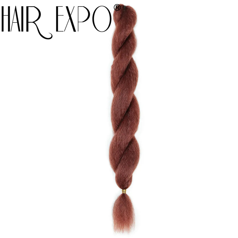 26Inch Vixen Crochet Bulk Hair Synthetic Jumbo Braids Fluffy Yaki Straight Crochet Hair Afro Kinky Curly Braiding Hair Extension