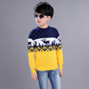 2023 Autumn Winter England Style New Kids boy Plaid Sweater Coat Children Clothing Baby jacquard Cotton Boys Pullover 4-10Y