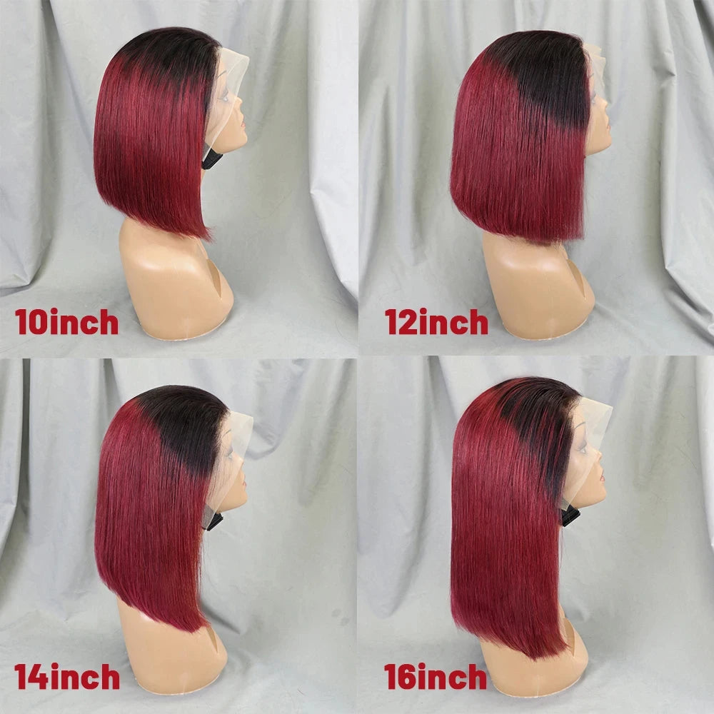 4/30/4 Color Human Hair Bob Wig Straight 13x4 Lace Front Human Hair Wigs Brazilian Wig Short Human Hair Bob Wigs Ombre Wig