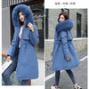 Winter Parka 2024 New Women Jacket Clothes Long Coat Wool Liner Hooded Jacket Fur Collar Thick Warm Snow Wear Fashion Parka