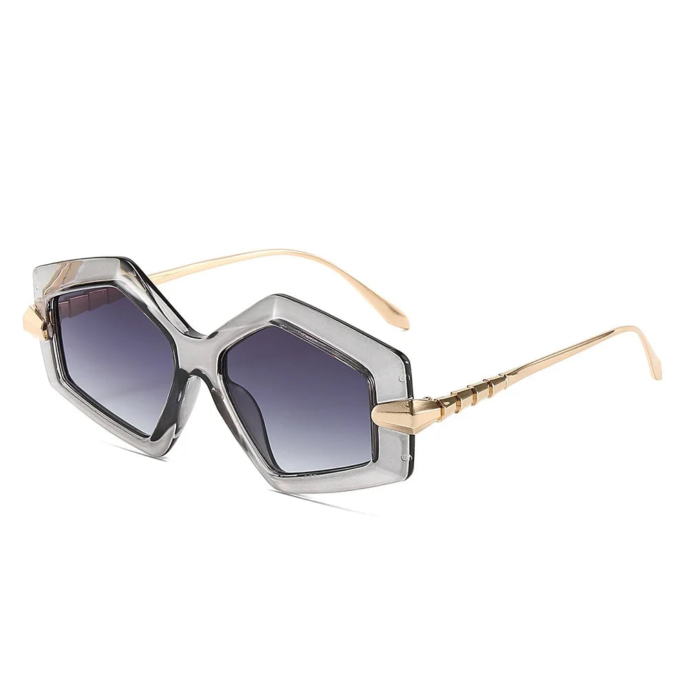 New Unique Women Fashion Sunglasses Retro Unique Lens Special Shades UV400 Men Punk Oversized Sun Glasses UV400