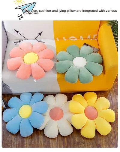 Cute Daisy Pillow Stuffed Flower Toy Doll Super Soft Seat Cushion on The Sofa Tatami Floor Pillows Kids Girls Gifts Home Decor