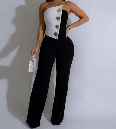 Elegant Jumpsuits for Women 2025 Spring Summer Sexy Spicy Girl Party Button Overalls Streetwear Women's Jumpsuit Pants Fashion