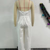 Znaiml Elegant Evening Gowns Biarthday Party One Pieces Wide Leg Pants Outfit for Women White Halter Backless Jumpsuit Rompers