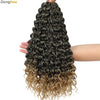 Beach Curl Crochet Hair Gogo Curl Crochet Hair 18 Inch Ombre Brown Blonde Bug Ginger T30 Synthetic Deep Wave Twist Crochet Braid