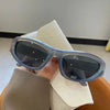 Vintage Punk Sports Sunglasses Women Men Y2K Style Cat Eye Sun Glasses Mirror Fashion Eyewear 2000s Retro Shades Gafas De Sol