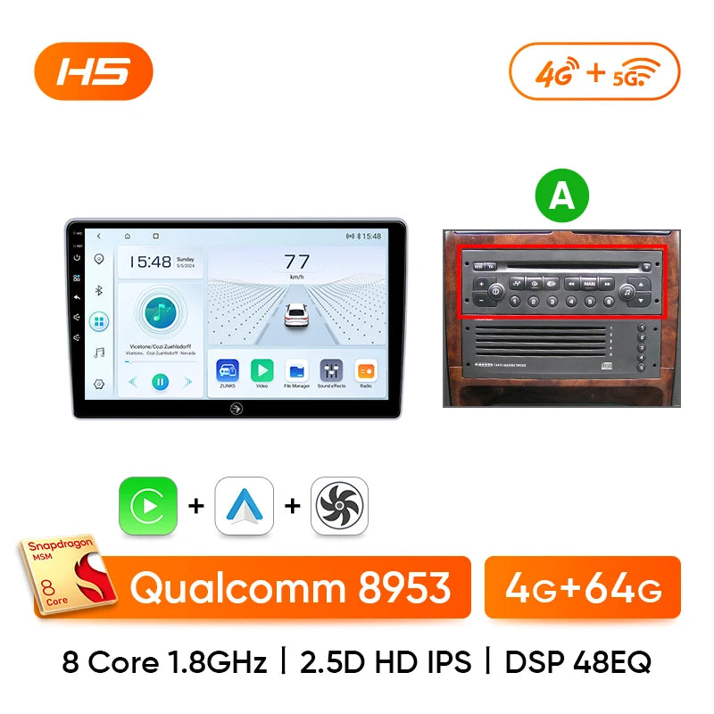 Ainavi Car Radio For Peugeot 307 CC 307CC 307SW 2002 - 2013 Wireless Carplay Android Auto Stereo Multimedia Player 4G 2 Din