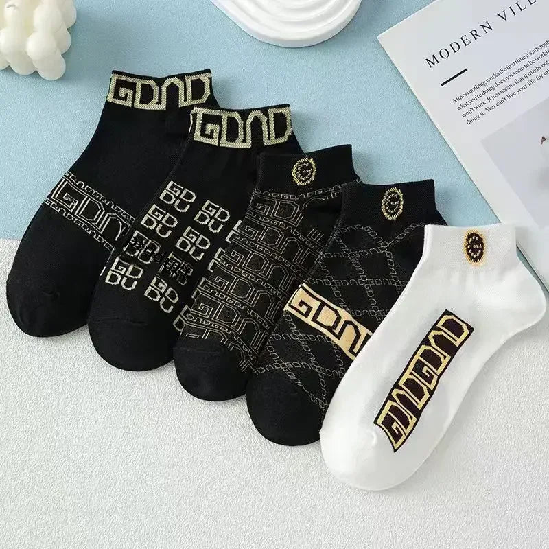Men's Summer Socks Low-cut Absorbent Anti-odor Cotton Ankle Socks Pop-socks Moisture Absorbent Sweat-absorbent Short Tube