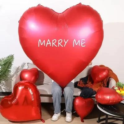 3/1PC 63Inch Extra Large Love Balloons Aluminum Film Red Heart Shaped Balloons Birthday Valentine's Day Wedding Party Decoration