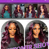 1b/99j Burgundy Highlight Body Wave 13x4 HD Lace Front Human Hair Wig Brazilian 30 32 Inch Colored 13x6 Lace Frontal Wigs 200%