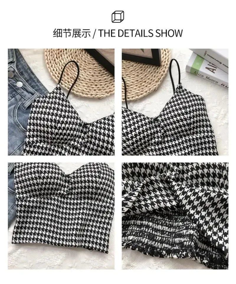 Crop Top Women Sexy Wireless Push Up Padded Tank Top Slim Was Thin Sports Summer Camisole 2023 New