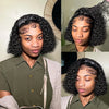 13X4 Brazilian Kinky Curly BoB Lace Frontal Wigs For Women Glueless 180 Density Preplucked 100% Human Hair Wig Deep Curls Wig