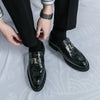 White Loafers Mens Party and Business Loafers Thick Soled Men Dress Platform Shoes Comfortable Slip-On Fashion New Casual Shoes