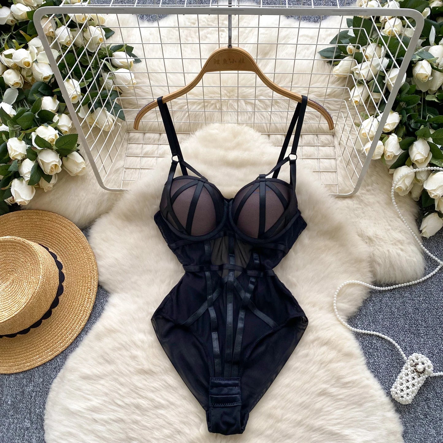 SINGREINY Women Corset Slim Sexy Bodysuits Sleeveless Gauze Short Playsuits Fashion Open crotch Underwear Camis Solid Rompers