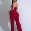 Women Summer Strapless Jumpsuit Sexy One Piece Outfits Cut Out Waist Party Jumpsuit Clothing Lady Full Length Backless Jumpsuits